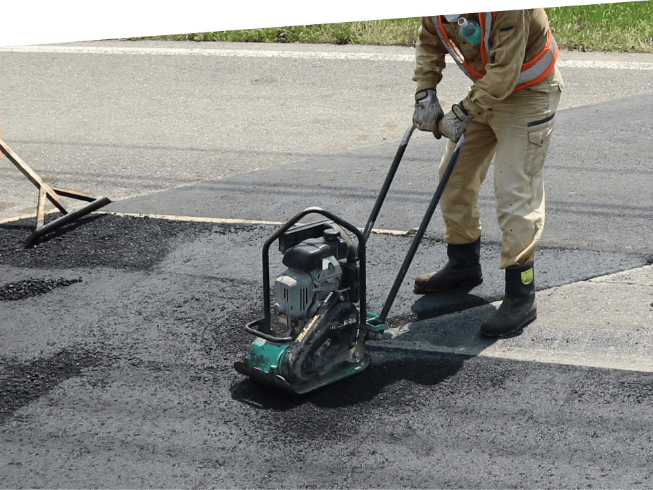 道路の復旧工事